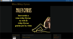 Desktop Screenshot of miss-miley-cyrus-blog.blogspot.com