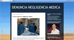 Desktop Screenshot of denuncianegligenciamedica.blogspot.com