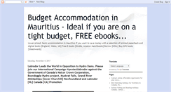 Desktop Screenshot of budgetaccommodationmauritius.blogspot.com