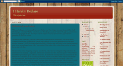 Desktop Screenshot of iherebydeclare.blogspot.com