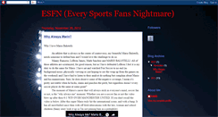 Desktop Screenshot of esfneverysportsfansnightmare.blogspot.com