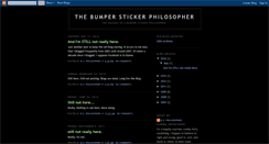 Desktop Screenshot of bumperstickerphilosopher.blogspot.com