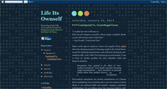 Desktop Screenshot of life-its-ownself.blogspot.com