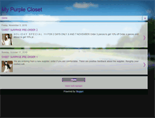 Tablet Screenshot of mypurplecloset.blogspot.com
