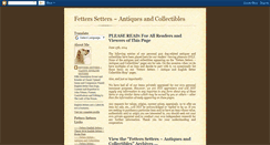 Desktop Screenshot of fetters-setters-antiques-collectibles.blogspot.com