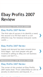 Mobile Screenshot of ebayprofits2007review.blogspot.com