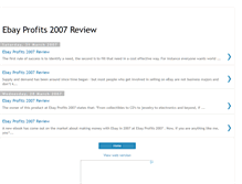 Tablet Screenshot of ebayprofits2007review.blogspot.com