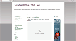 Desktop Screenshot of persaudaraan-setia-hati.blogspot.com
