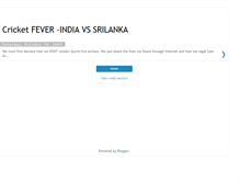 Tablet Screenshot of cricket-fire.blogspot.com