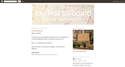 Desktop Screenshot of myfirstbillboard.blogspot.com