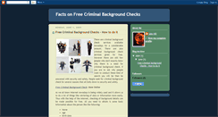 Desktop Screenshot of factsonfreecriminalbackgroundchecks.blogspot.com