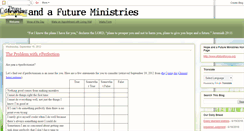 Desktop Screenshot of hopeandafutureministries.blogspot.com