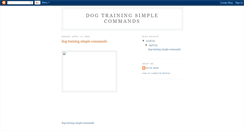 Desktop Screenshot of dog-training-simple-commands.blogspot.com