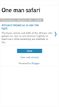 Mobile Screenshot of onemansafari.blogspot.com
