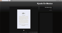 Desktop Screenshot of kyudoenmexico.blogspot.com