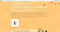 Desktop Screenshot of humanitiesinterchange.blogspot.com