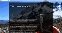 Desktop Screenshot of dear-momanddad.blogspot.com