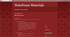 Desktop Screenshot of mainframematerials.blogspot.com