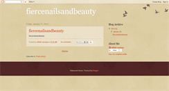 Desktop Screenshot of fiercenailsandbeauty.blogspot.com