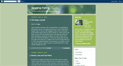 Desktop Screenshot of dewdropfalling.blogspot.com