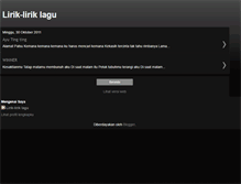 Tablet Screenshot of lirikliriklagu.blogspot.com