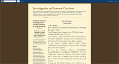 Desktop Screenshot of investigacionprocesoscreativos.blogspot.com