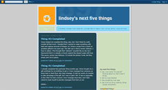 Desktop Screenshot of lindseysnextfivethings.blogspot.com