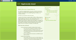 Desktop Screenshot of algebraicallyclosed.blogspot.com