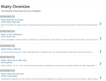 Tablet Screenshot of khairy-chronicles.blogspot.com