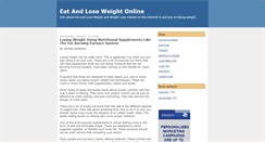 Desktop Screenshot of eatandloseweightonline.blogspot.com