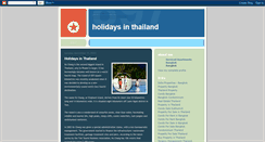 Desktop Screenshot of holidaysinthailand.blogspot.com