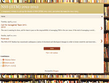 Tablet Screenshot of nssiitm.blogspot.com