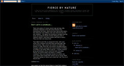 Desktop Screenshot of fiercebynature.blogspot.com