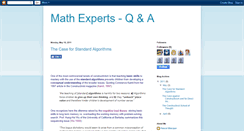 Desktop Screenshot of mathexperts-qa.blogspot.com