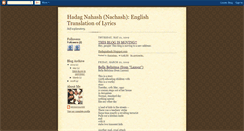 Desktop Screenshot of hadagnahashenglishlyrics.blogspot.com