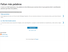 Tablet Screenshot of faltanmaspalabras.blogspot.com