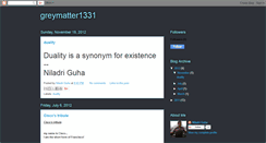 Desktop Screenshot of greymatter1331.blogspot.com