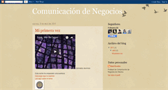 Desktop Screenshot of comunicaciondenegocios.blogspot.com