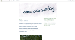 Desktop Screenshot of comeoversunday.blogspot.com