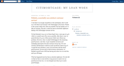 Desktop Screenshot of citimortgage-woes.blogspot.com