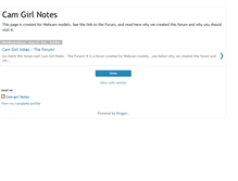 Tablet Screenshot of camgirlnotes.blogspot.com