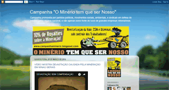 Desktop Screenshot of campanhaminerio.blogspot.com