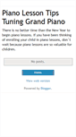 Mobile Screenshot of piano-lesson.blogspot.com