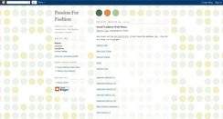 Desktop Screenshot of passion-for-fashion.blogspot.com