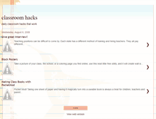 Tablet Screenshot of classroomhacks.blogspot.com