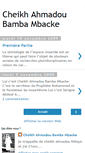 Mobile Screenshot of cheikhahmadoubamba.blogspot.com