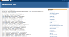 Desktop Screenshot of fallen-sword-info.blogspot.com
