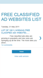 Mobile Screenshot of freeclassifiedadswebsiteslist.blogspot.com