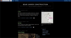 Desktop Screenshot of bearunderconstruction.blogspot.com