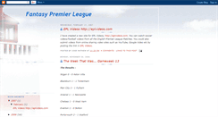 Desktop Screenshot of fantasypremleague.blogspot.com